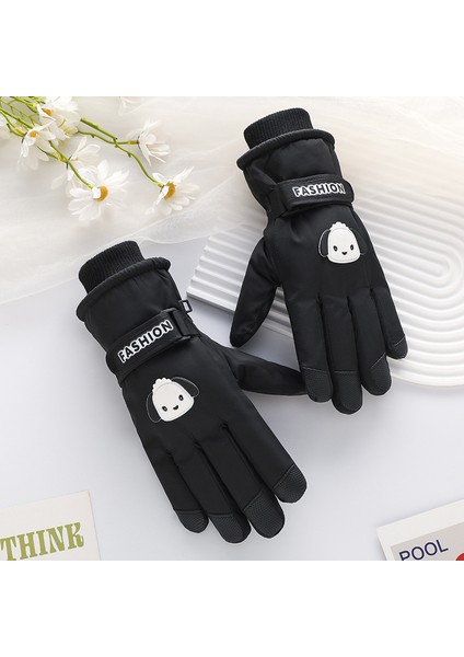 Kayak Eldivenleri Bayan Kış Artı Kadife Su Geçirmez Rüzgar ve Soğuk Sıcak Eldivenler (Yurt Dışından)