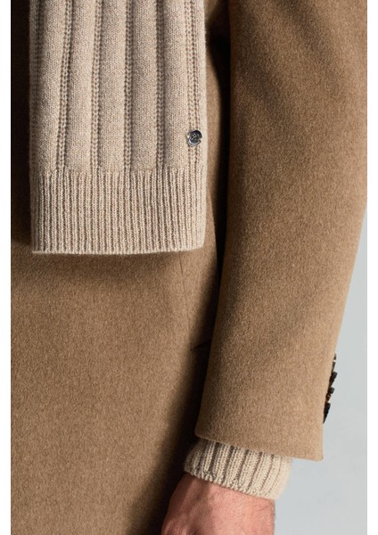 Saf Kaşmir Örgü Desenli Camel Atkı fırsatları