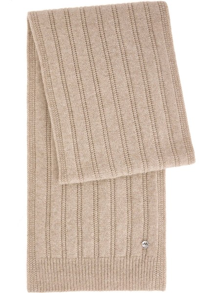 Saf Kaşmir Örgü Desenli Camel Atkı indirimleri