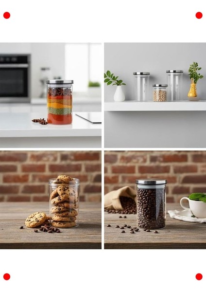 700 ml Borosilikat Vakumlu Metal Kapaklı Cam Kavanoz modelleri