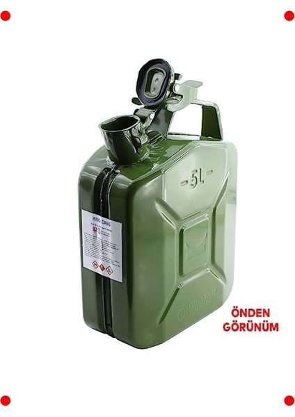Dayanıklı Metal Yakıt Taşıma Bidonu 5 Litre fiyatları
