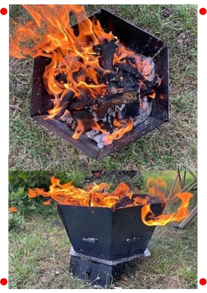 Altıgen Katlanır Ateş Çukuru - Taşınabilir Şömine fiyatları