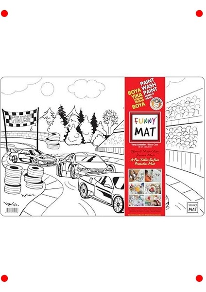 Yarış Arabaları Temalı Eğlenceli Oyun Matı