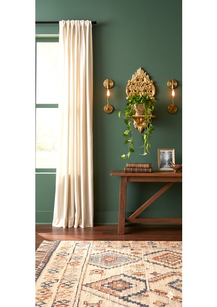 Altın Yaldız El Oyması Büyük Boy Ahşap Dekoratif Duvar Rafı - Şamdan indirimleri