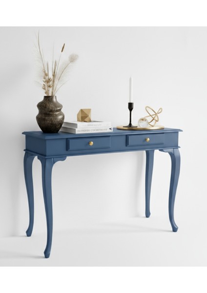 120 cm Masif Lükens Mavi Çalışma Masası fiyatları