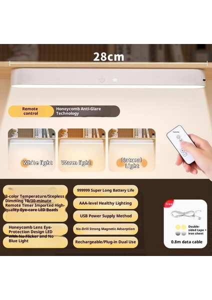 LED Göz Bakım Masa Lambası Öğrenciler Çalışma Özel Okuma Lambası Yatakhane Başucu Lambası Yatak Odası Gece Lambası (Yurt Dışından)