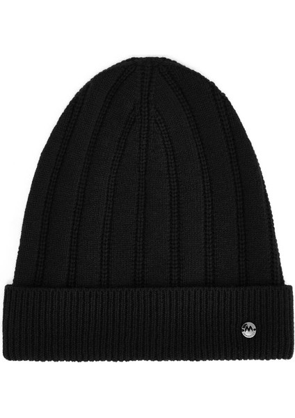 Saf Kaşmir Örgü Desenli Siyah Bere fırsatları