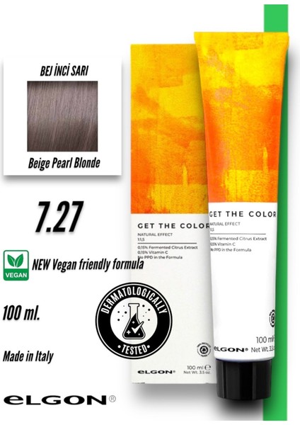 Get The Color 7.27 Profesyonel Saç Boyası (100 Ml.) (Oksidansız)