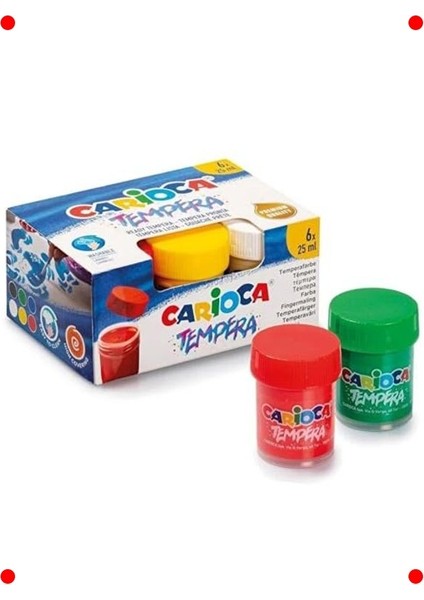 6 Renk Yıkanabilir Parmak Boyası Seti 6X25ML