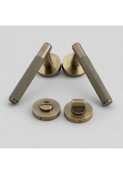 Wc Banyo Tipi Kapı Kolu Rozetli Antik Füme Sağ Sol Uygun Modern Iç Kapı Kilitli 1 Takım indirimleri