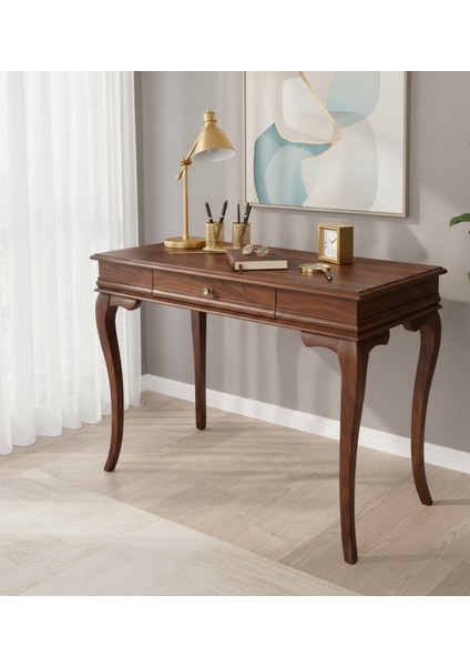 120 cm Masif Rustik Ceviz Çalışma Masası