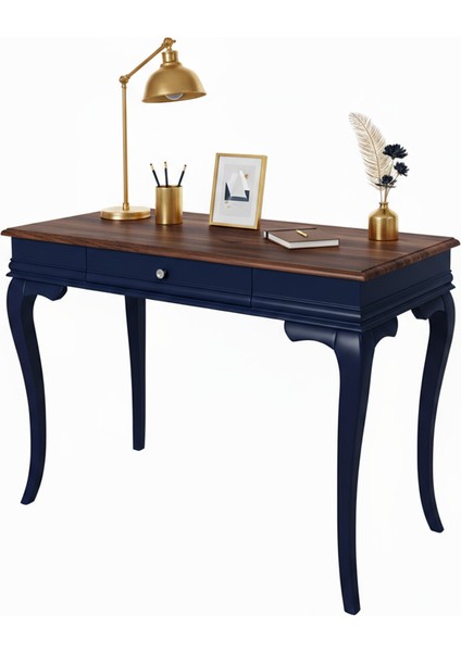 120 cm Masif Rustik Lacivert Ceviz Çalışma Masası fiyatları
