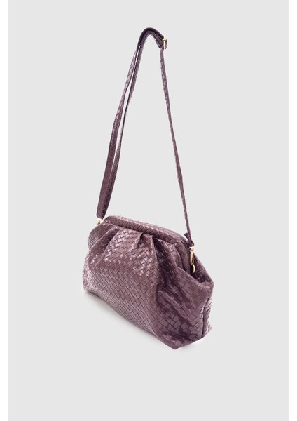 Arvia Örgü Desen Yumuşak Formlu Ayarlanabilir Çapraz Askılı El Çantası Koyu Kahve modelleri