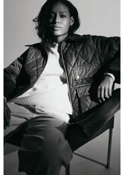 Milby Kapitone Ceket OL71 Olive-Ancient