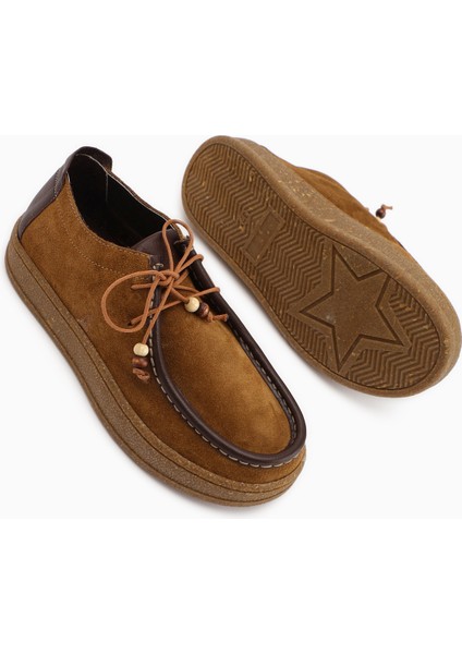 Polin Hakiki Deri Vizon Süet Bağcıklı Günlük Loafer Ayakkabı indirimleri