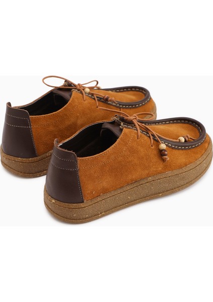 Polin Hakiki Deri Taba Süet Bağcıklı Günlük Loafer Ayakkabı indirimleri