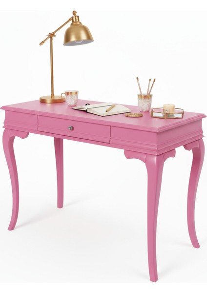 120 cm Masif Rustik Pembe Çalışma Masası fiyatları