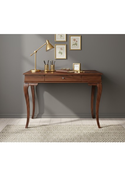 110 cm Masif Rustik Ceviz Çalışma Masası