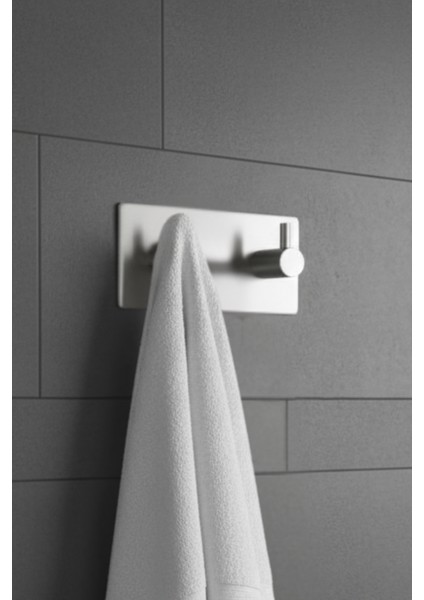 Paslanmaz Çelik Yapışkanlı Duvar Askılığı | Delmeden Montaj Suya Dayanıklı Çok Amaçlı Askılık