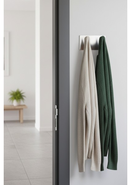 Paslanmaz Çelik Yapışkanlı Duvar Askılığı | Delmeden Montaj Suya Dayanıklı Çok Amaçlı Askılık modelleri