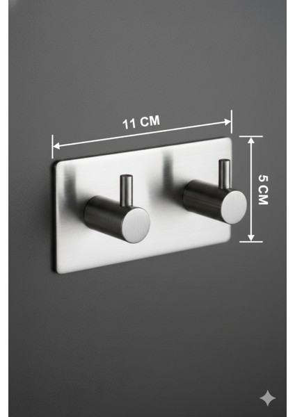 Paslanmaz Çelik Yapışkanlı Duvar Askılığı | Delmeden Montaj Suya Dayanıklı Çok Amaçlı Askılık fırsatları