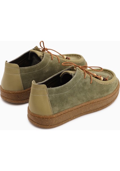 Polin Hakiki Deri Haki Süet Bağcıklı Günlük Loafer Ayakkabı indirimleri
