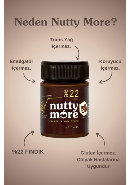 %22 Kakaolu Fındık Ezmesi 370 gr x 5 Adet modelleri