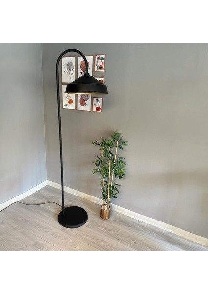 Siyah Lambader Modern Dekoratif Metal Oturma Odası Çalışma Odası Zemin Lambası indirimleri