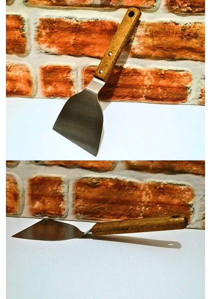 Ahşap Saplı Çelik Eğri Spatula -Küçük Boy - 1 Adet fiyatları