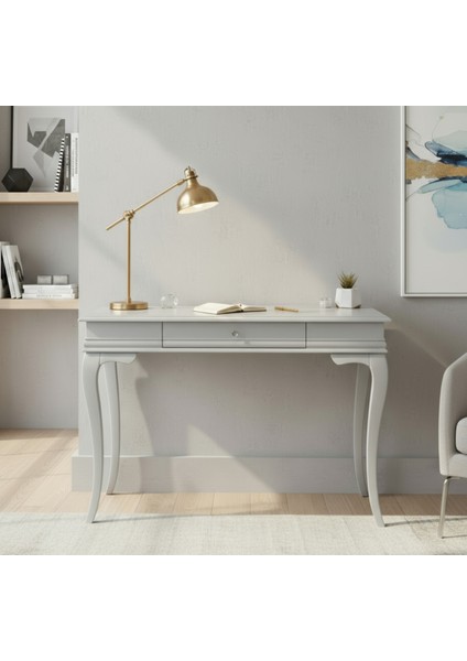 120 cm Masif Rustik Gri Çalışma Masası