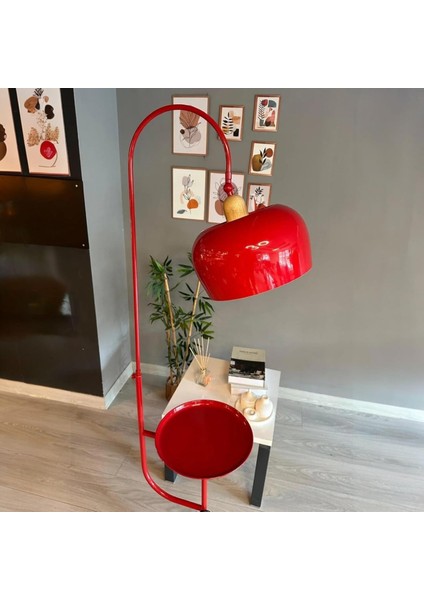 Lambader Kırmızı Hareketli Başlık Sehpalı Modern Dekoratif Metal Oturma Odası Çalışma Odası Zemin fiyatları