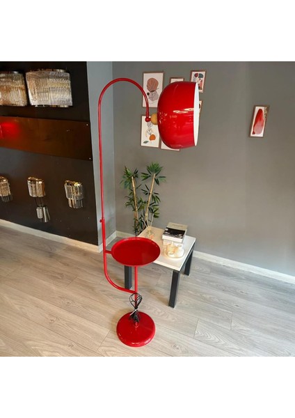Lambader Kırmızı Hareketli Başlık Sehpalı Modern Dekoratif Metal Oturma Odası Çalışma Odası Zemin fırsatları