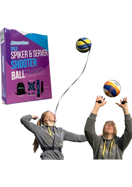 Bireysel Voleybol Antrenman Seti – Smaç, Servis, Parmak Pas ve Şut Top Çalışma Lastik Seti