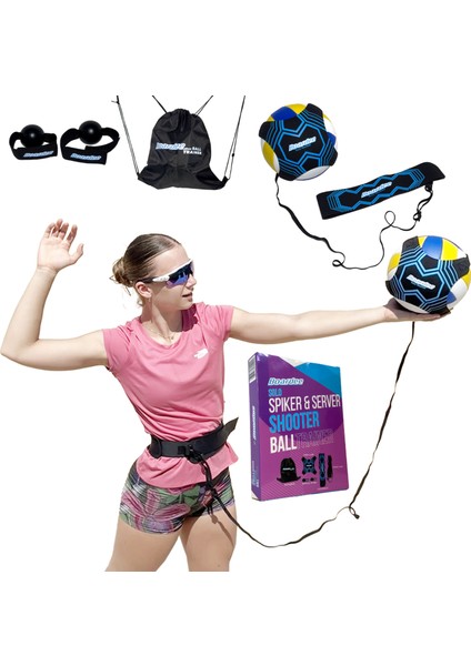 Bireysel Voleybol Antrenman Seti – Smaç, Servis, Parmak Pas ve Şut Top Çalışma Lastik Seti modelleri