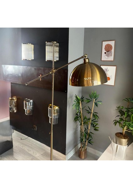 Eskitme Lambader Hareketli Başlık Modern Dekoratif Metal Oturma Odası Çalışma Odası Zemin Lambası fırsatları