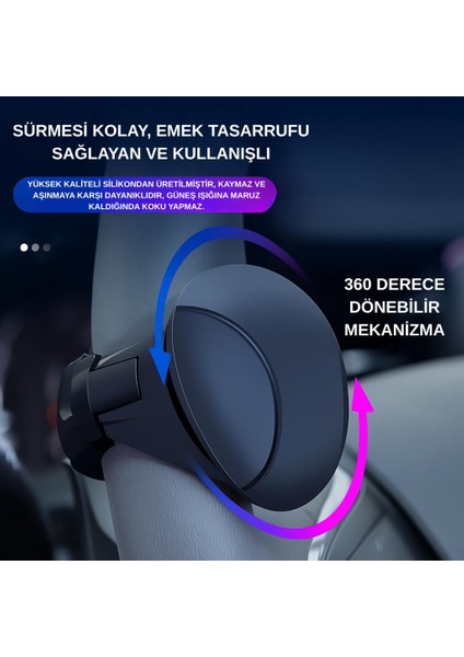 Yeni Nesil 360 Döner Direksiyon Simit Topuzu Direksiyon Çevirme Topuzu Tüm Araçlara Uyumlu Sağlam Tutuş modelleri