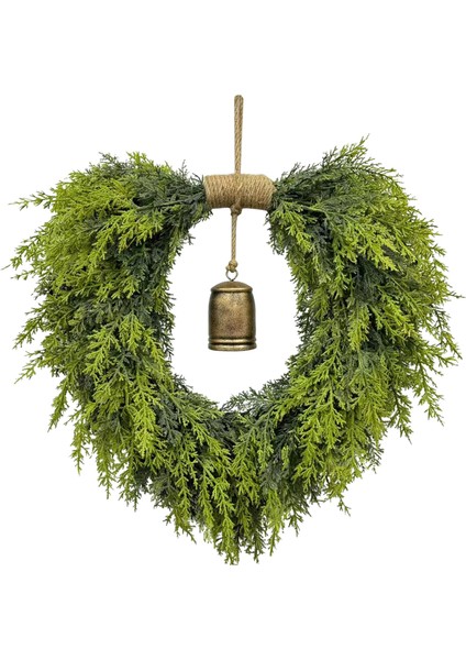 Noel Kalp Şekilli Zil Çelenk Ders Malzeme Sedir Ev Dekorasyonları Şömine Ön Kapı Asılı (Yurt Dışından)