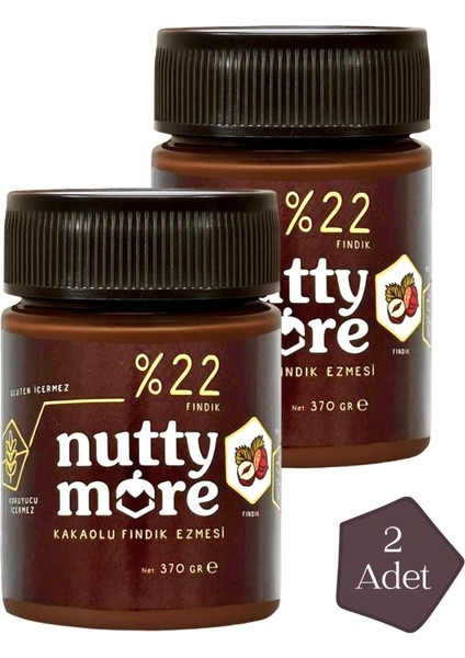 %22 Kakaolu Fındık Ezmesi 370 gr x 2 Adet