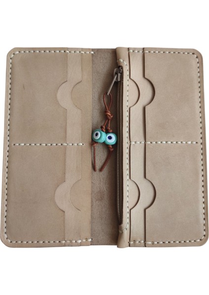 Hakiki Deri Big Ben Temalı Unisex Cüzdan - Vegetable-Tanned Ince Katlanabilir Model | El Işçiliği Sanatsal Deri Aksesuar Tasarımı fiyatları