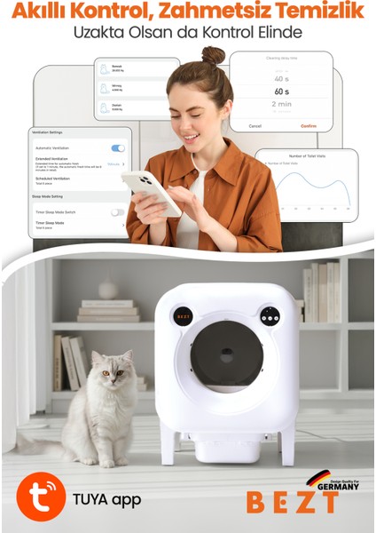 Smart Cat Pro Kameralı Otomatik Akıllı Kedi tuvaleti fırsatları