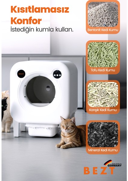 Smart Cat Pro Kameralı Otomatik Akıllı Kedi tuvaleti