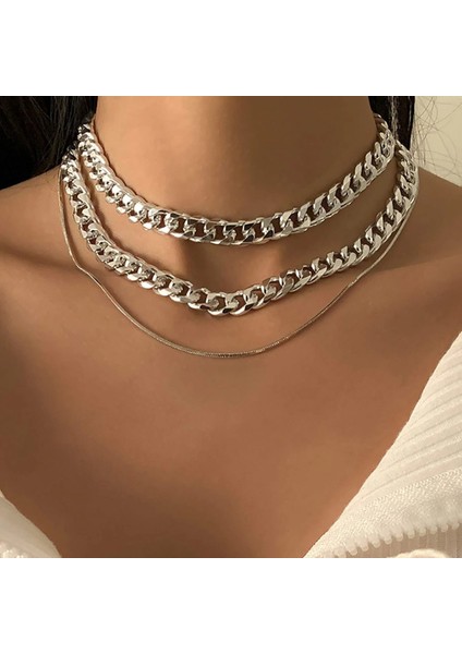 Sade Çember Küba Zincir Kolye (Yurt Dışından)