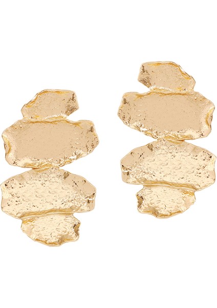 Fransız Tarzı Moda Aksesuarları, Avrupa-Amerika Retro Altın Renkli Küpeler, Zarif, Lüks ve Nadir Bulunan Küpeler (Yurt Dışından)