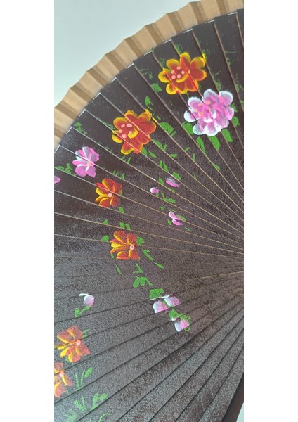 Flamenco Serisi Yelpaze – Madera Guitarra | Büyük Boy Sıcak Ahşap Tonları fırsatları