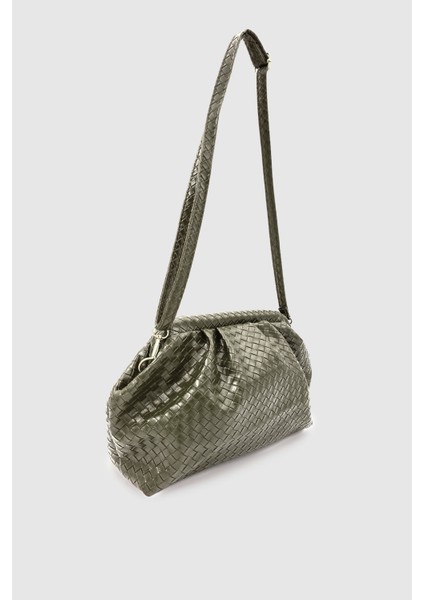 Arvia Örgü Desen Yumuşak Formlu Ayarlanabilir Çapraz Askılı El Çantası Haki fiyatları