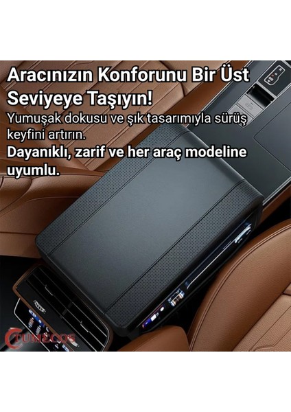 2 Adet Yan Cepli Tüm Araçlarla Uyumlu Orta Kol Dayama Konsolu Yumuşak Deri Dokulu Premium Konsol fiyatları