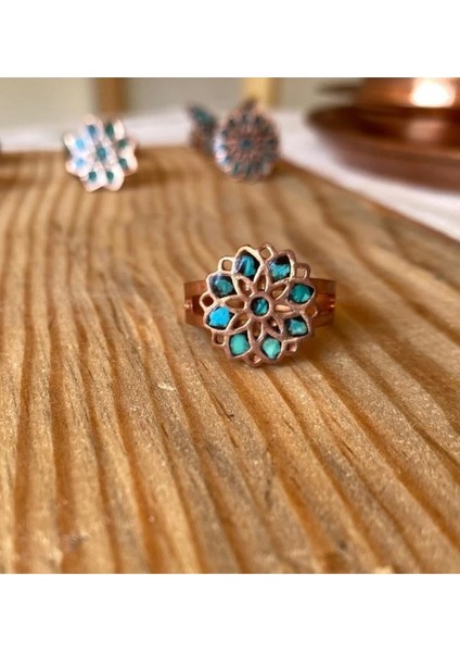 Firuze Taşlı Bakır Yüzük indirimleri