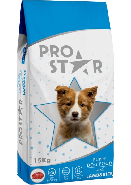 Prostar Yavru Köpek Maması Kuzulu – 15 kg