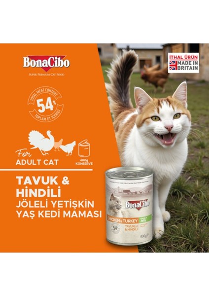Jöleli Tavuk ve Hindili Yaş Kedi Maması 400 gr X6 Adet fiyatları