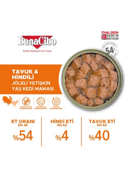 Jöleli Tavuk ve Hindili Yaş Kedi Maması 400 gr X6 Adet modelleri